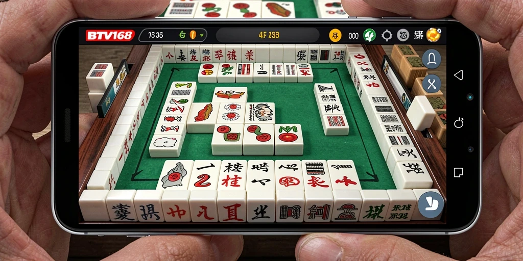 Tampilan gameplay BTV168 dengan ubin Mahjong yang menarik.
