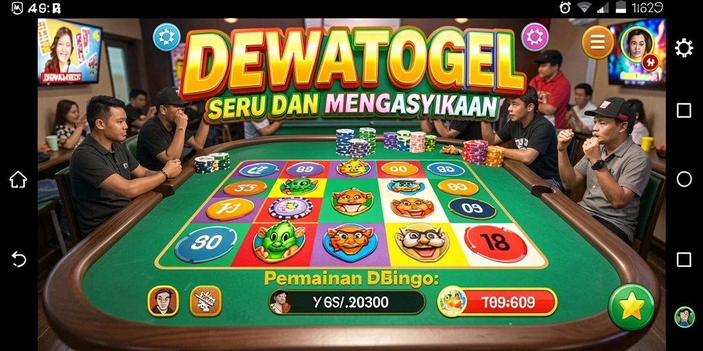 Tampilan gameplay seru dalam DEWATOGEL dengan Bingo yang mendebarkan.