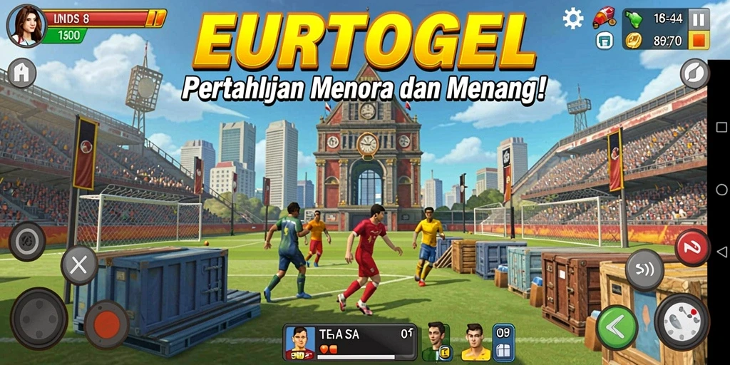 Tampilan menara dan musuh dalam EUROTOGEL.