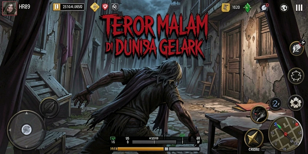 Screenshot menampilkan gameplay menegangkan HR89 di lokasi angker.