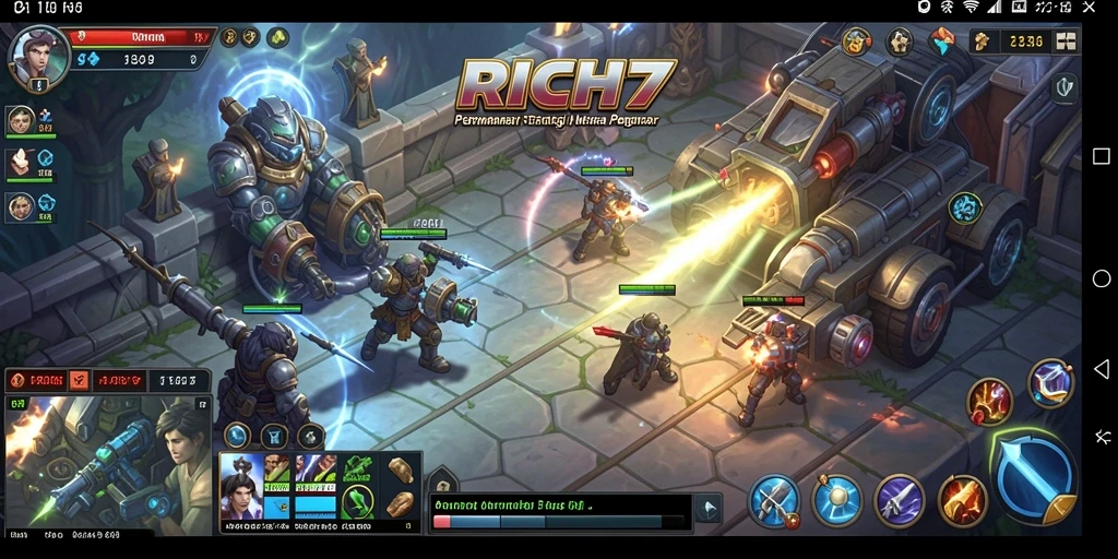 Tangkapan layar utama RICH7 yang menunjukkan gameplay strategi yang seru.